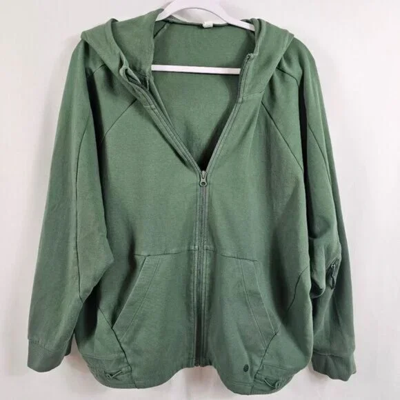 Zella Zip Up Hoodie In Forest Green - XL - Picture 1 of 6